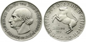 Provinz Westfalen
1 Billion Mark 1923. Freiherr vom Stein. vorzüglich