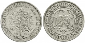 Kursmünzen
5 Reichsmark Eichbaum Silber 1927-1933
1931 A. gutes sehr schön