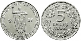 Gedenkmünzen
5 Reichsmark Rheinlande
1925 D. prägefrisch/fast Stempelglanz
