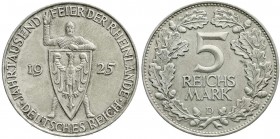 Gedenkmünzen
5 Reichsmark Rheinlande
1925 D. vorzüglich