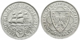 Gedenkmünzen
5 Reichsmark Bremerhaven
1927 A. vorzüglich/Stempelglanz