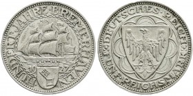 Gedenkmünzen
5 Reichsmark Bremerhaven
1927 A. sehr schön/vorzüglich