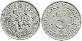 Gedenkmünzen
3 Reichsmark Nordhausen
1927 A. prägefrisch/fast Stempelglanz