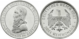Gedenkmünzen
3 Reichsmark Tübingen
1927 F. Polierte Platte, nur min. berührt