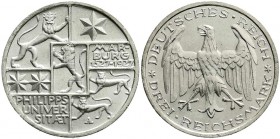 Gedenkmünzen
3 Reichsmark Marburg
1927 A. prägefrisch/fast Stempelglanz