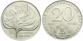 Gedenkmünzen der DDR
20 Mark 1979 A, Blattprobe. prägefrisch