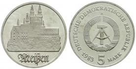 Gedenkmünzen der DDR
5 Mark 1983 A, Meißen. Polierte Platte, offen in Kapsel