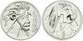Bundesrepublik Deutschland
Probe v. Victor Huster zu 10 Euro in Silber 2005, Albert Einstein. Glatter Rand mit Nummerierung 69/177. 36 mm, 29,48 g. S...