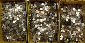 Sammlungen allgemein
Riesiger Posten Münzen aus aller Welt (Kiloware). Gesamtgewicht ca. 193 Kilo. unterschiedlich erhalten