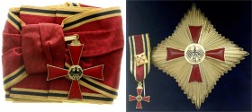 Deutschland
BRD, seit 1948
Großes Verdienstkreuzset des Bundesverdienstordens: Kreuz am Schulterband Herrenausführung und Stern (dieser mit Miniatur...