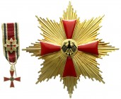 Deutschland
BRD, seit 1948
Stern zum Großkreuz des Bundesverdienstordens mit Miniatur. vorzüglich, selten