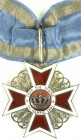 Rumänien
Komturkreuz am Halsband zum Orden der Krone Rumäniens, 1. Modell 1881. vorzüglich