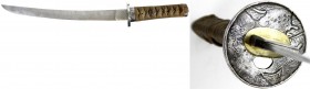 Blankwaffen
Japan
Wakizashi (ein Kurzschwert, japanisch 脇差 oder 小刀) um 1900 mit Hirazukuri-Klinge, eisernem Fuchi Koshira, eisernem Tsuba und Seppa....