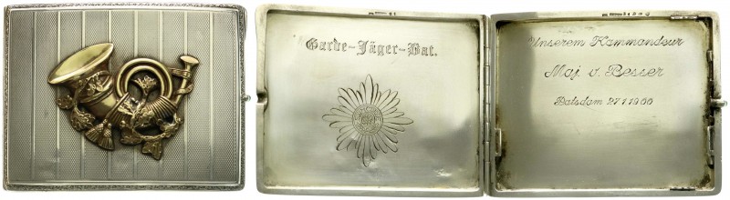 Sonstige militär. Gegenstände
Kaiserreich, 1871-1918
Zigarettenetui (Silber 83...