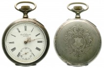 Uhren
Taschenuhren
Herrentaschenuhr "open face" ab 1898. Silber 800. Hersteller ODIN (F. Beer-Grüring, Biel, Schweiz), vertrieben durch Carl Lorenz,...