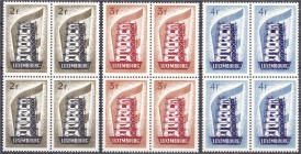 Ausland
Luxemburg
Europa 1956, kompletter Satz im Viererblock, postfrische Erhaltung. Mi. 800,-€. **