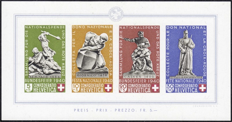 Ausland
Schweiz
Pro Patria 1940, postfrisch in Kabinetterhaltung. Mi. 400,-€. ...