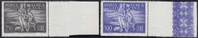 Ausland
Vatikan
250 L + 500 L Flugpostmarken 1948, kompletter Satz, postfrische Kabinetterhaltung vom rechten Bogenrand. Mi. 700,-€. **
