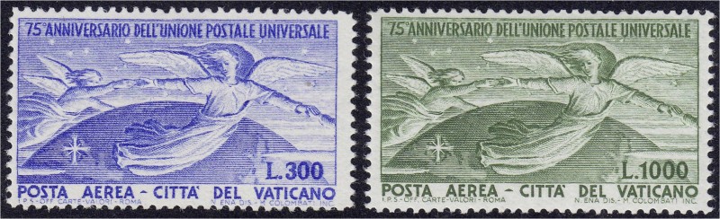 Ausland
Vatikan
Flugpost 75 Jahre Weltpostverein 1949, kompletter Satz in post...