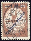 Deutschland
Deutsches Reich
1 M auf 10 Pf. Flugpostmarke/Gelber Hund 1912, sauber gestempelt, bestens geprüft Brettl BPP.