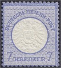 Deutschland
Deutsches Reich
7 Kreuzer 1872, großer Brustschild, postfrisch mit Originalgummi in Kabinetterhaltung. **