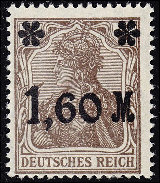 Deutschland
Deutsches Reich
1,60 Mark auf 5 Pfennig 1921, Farbe ´b`, postfrisc...