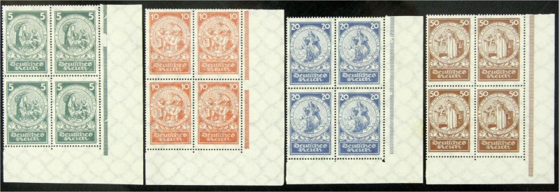 Deutschland
Deutsches Reich
Deutsche Nothilfe 1924, komplette Viererblock-Seri...