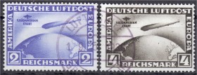 Deutschland
Deutsches Reich
2 M + 4 M Südamerika 1930, sauber gestempelt, beide Werte bestens geprüft Schlegel BPP.