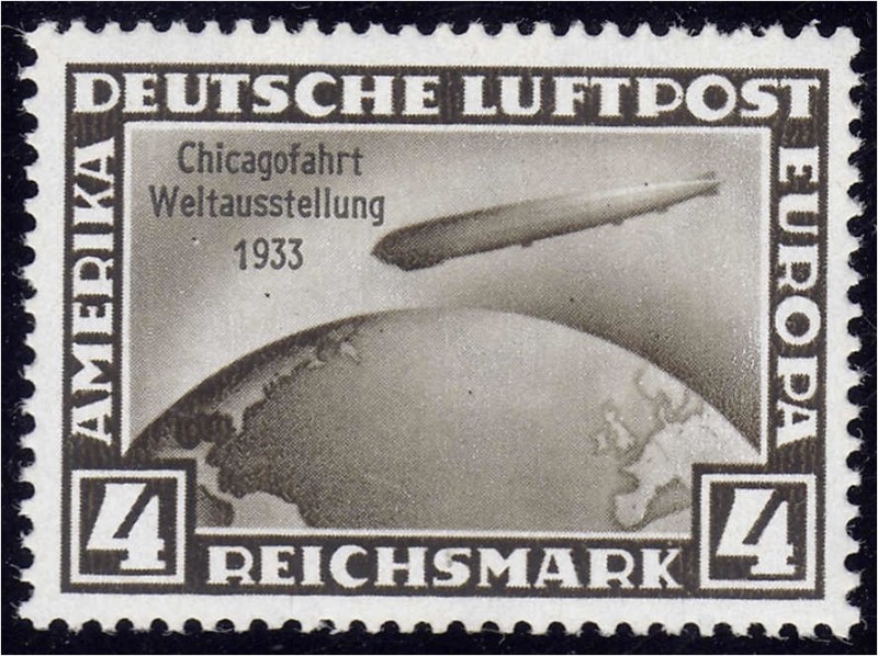 Deutschland
Deutsches Reich
4 M Chicagofahrt 1933, postfrische Luxuserhaltung,...