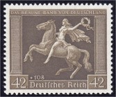 Deutschland
Deutsches Reich
42+108 Pf. Braune Band 1938, postfrische Erhaltung, senkrechte Gummiriffelung, bestens geprüft Schlegel BPP. Mi. 280,-€....