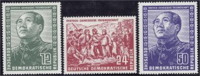 Deutschland
Deutsche Demokratische Republik
Deutsch-chinesische Freundschaft 1951, kompletter Satz in postfrischer Luxuserhaltung. Mi. 320,-€. **