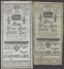 Ausland
Österreich
Wiener Stadt Banco: 1784 ("Formulare") zu 100 und 50 Gulden. II-III, winz. Einriß und IV-, kl. Einrisse hinterlegt, selten