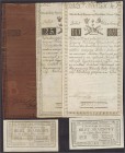 Ausland
Polen
5 Scheine des Königreichs 1794. 10, 25 und 50 Zlotych 8.6.1794 sowie 2 X 4 Zlote 4.9.1794 (1 X Original, 1 X Reproduktion mit F. Malin...