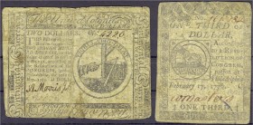 Ausland
Vereinigte Staaten von Amerika
2 sehr alte Scheine Continental Congess. 2 Dollars 10.5.1775 und 1/3 Dollar 17.2.1776. beide sehr schön, sehr...