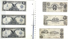 Ausland
Vereinigte Staaten von Amerika
Sammlung von 21 alten Banknoten Confederation, Bürgerkrieg und United States ab 1861. U.a. Confederate States...