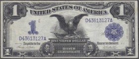 Ausland
Vereinigte Staaten von Amerika
1 Dollar Silver Certificate 1899. Das Jahr vertikal rechts. Serie D/A. III, überdurchschnittlich