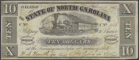 Ausland
Vereinigte Staaten von Amerika
North Carolina, 10 Dollars 1862, ohne Überdruck. III, selten