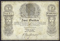 Altdeutschland
Baden
2 Gulden 1.7.1849, Großh. Badische General-Staats Casse. Format 121 X 83 mm. III-IV, sehr selten