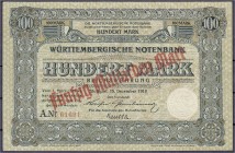 Die deutschen Banknoten ab 1871 nach Rosenberg
Deutsches Reich, 1871-1945
Württembergische Notenbank 50 Mrd. Überdruck 15.12.1918 (10/1923-1924) KN ...