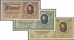 Die deutschen Banknoten ab 1871 nach Rosenberg
Deutschland unter alliierter Besatzung, 1945-1948
Aalen 5, 10 und 20 Reichsmark 15.4.1945. I und I-