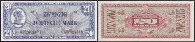 Die deutschen Banknoten ab 1871 nach Rosenberg
Westliche Besatzungszonen und BRD, ab 1948
20 Deutsche Mark (Liberty) o.D. (1948). Serie C/A. Platte ...