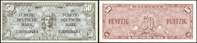 Die deutschen Banknoten ab 1871 nach Rosenberg
Westliche Besatzungszonen und BRD, ab 1948
50 Deutsche Mark o.D. (ausgegeben ab August 1948 in gering...