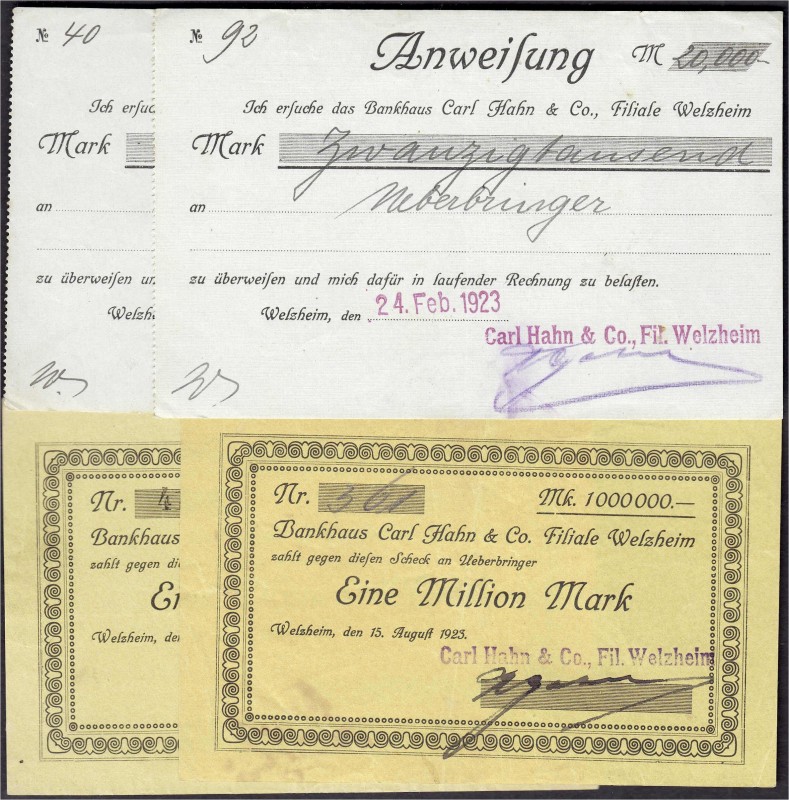 Deutsches Notgeld und KGL
Welzheim (Württemberg)
31 versch. Inflationsscheine ...