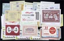 Lots
Deutschland
Kindergeld: schöne Sammlung von 57 verschiedenen Kindergeld-Scheinen der 1950er Jahre. Dabei viele bekannte Firmen, aber auch klein...