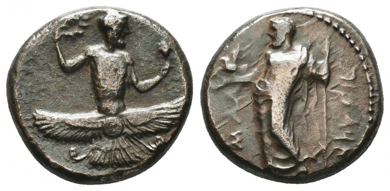 CILICIA. Issos. Tiribazos, satrap of Lydia, 388-380 BC. Stater (Silver, 20 mm, 1...