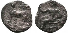 Greek Obol, Ca. 350-300 BC. AR

Condition: Very Fine

Weight: 0.60mm
Diameter: 10mm