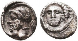 Greek Obol, Ca. 350-300 BC. AR

Condition: Very Fine

Weight: 0.83gr
Diameter: 10mm