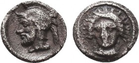 Greek Obol, Ca. 350-300 BC. AR

Condition: Very Fine

Weight: 0.35gr
Diameter: 8mm