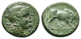 MACEDON. . Ae (187-131 BC).

Condition: Very Fine

Weight: 3.54gr
Diameter: 14.9mm