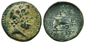 CILICIA. Mopsos. Ae (2nd-1st centuries BC).
Obv: Laureate and draped bust of Zeus right.
Rev: MOΨEATΩN.
Lighted altar; monogram to left and right.
Cf....